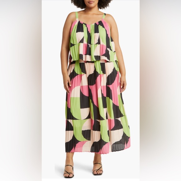 by design Dresses & Skirts - By Design Chic Colorful Geometric Dress
